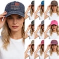 thumbnail image 1 of AJGRHE Washed Distressed Print Baseball Cap Unisex Adjustable Twill Hat For Independence Day Casual Wear Navy One Size, 1 of 4