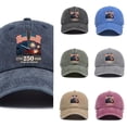 thumbnail image 1 of AJGRHE Washed Soft Top Baseball Cap With Letter Print For Summer Outdoor Sun Hat Curved Brim Navy One Size, 1 of 3