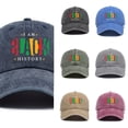 thumbnail image 1 of AJGRHE Washed Soft Top Baseball Cap With Letter Print Unisex Sun Hat For Outdoor Summer Casual Wear Navy One Size, 1 of 3