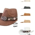 thumbnail image 1 of AJGRHE Western Cowboy Hat for Men Women,Classic Cowgirl Hats Cattleman Cowboy Hats with Horse Bolo Tie Coffee One Size, 1 of 6
