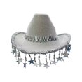 thumbnail image 1 of AJGRHE Western Hats for Women Men Sparkly Cowgirl Hat Wide Brim Felt Cowboy Hats Disco Party Music Hat Silver One Size, 1 of 2