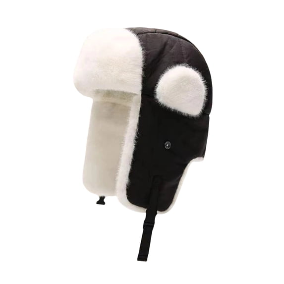 AJGRHE Winter Hat for Kids Winter Hat Waterproof Kids Snow Hats Warm Toddler Trapper Hats Kids Beanie Cap Black One Size