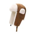thumbnail image 1 of AJGRHE Winter Hat for Kids Winter Hat Waterproof Kids Snow Hats Warm Toddler Trapper Hats Kids Beanie Cap Brown One Size, 1 of 2