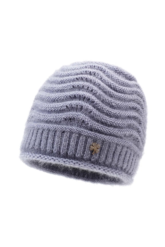 Winter Knit Hat With Adorable Cat Ears Warm Lined For Outdoor Cold Weather Daily Casual Cap Light Gray One Size