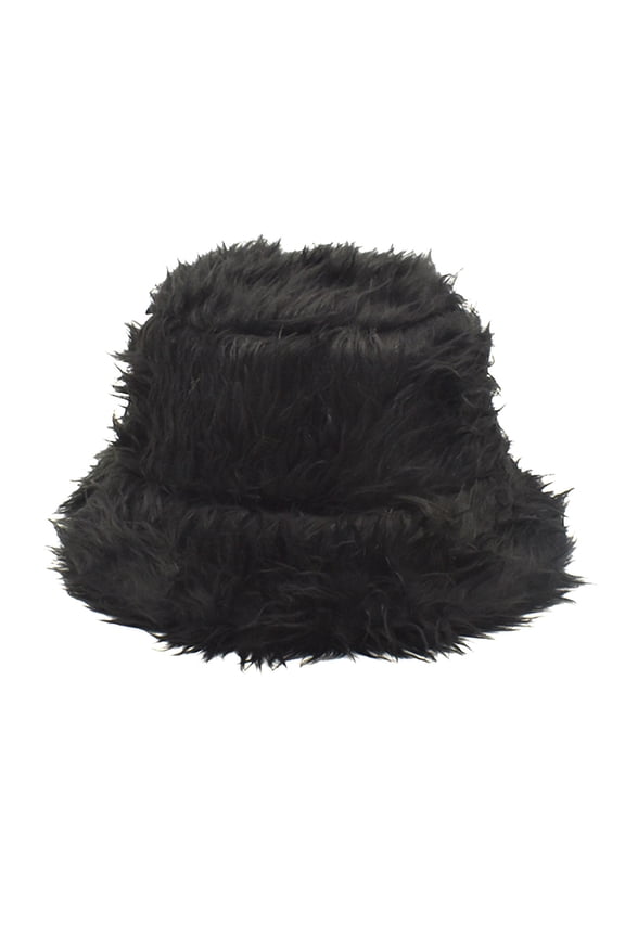 Winter Long Fishing Bucket Hat for Men Women Outdoor Thickening Warm Sunshade Basin Cap Europe America Trend Fashion Black One Size
