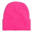 thumbnail image 1 of AJGRHE Winter Thermal Acrylic Hat For Cold Weather Warm Ear Hot Pink One Size, 1 of 2