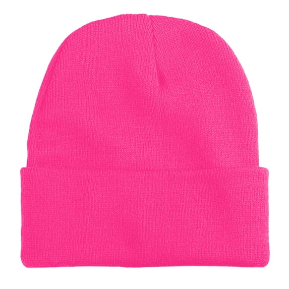 AJGRHE Winter Thermal Acrylic Hat For Cold Weather Warm Ear Hot Pink One Size