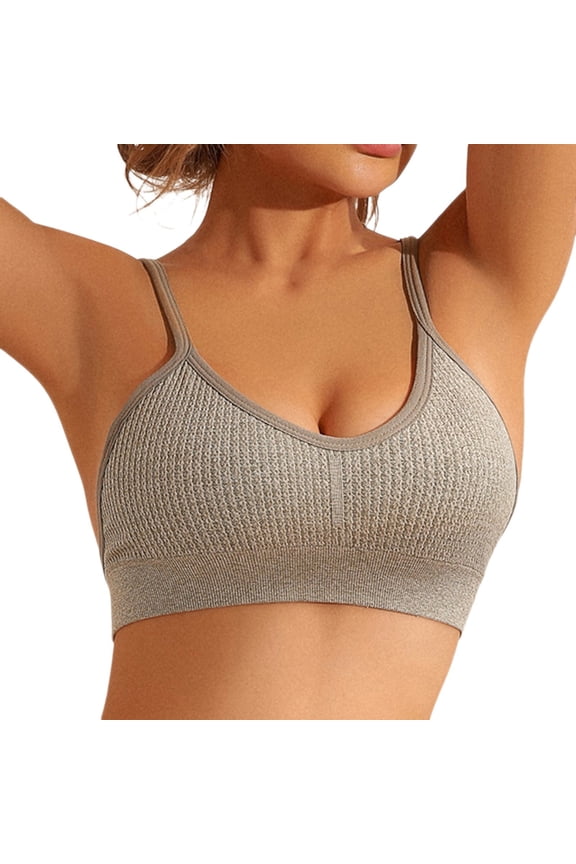 Women Adjustable Strap BraSeamless Wireless Everyday Bra Comfortable Versatile Fit Stylish Back Design for All Seasons M Grey