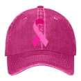 thumbnail image 1 of AJGRHE Women Cancer Awareness Month Printed Washed Baseball Cap Outdoor Sports Hat Red One Size, 1 of 6