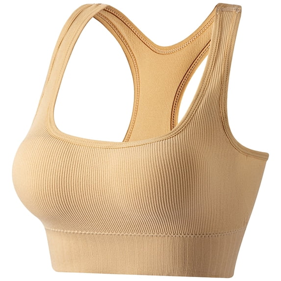 AJGRHE Women Casual Bra Wirefree Full Support Sports Bra for Women High Workout Yoga Fitness Comfort Elastic Seamless Design L A