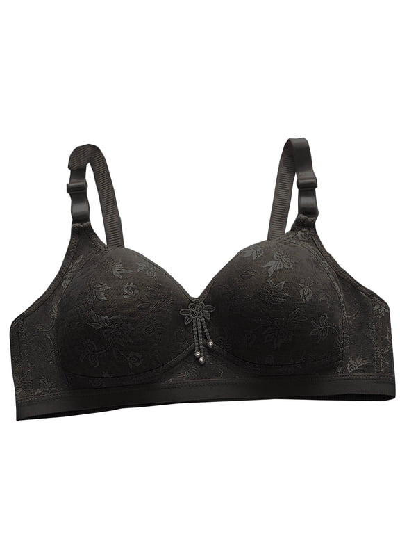 Women Cotton Blend Bra Seamless Comfort Bra with Soft Sponge Cups for Everyday Support and Shaping 38/85 Black