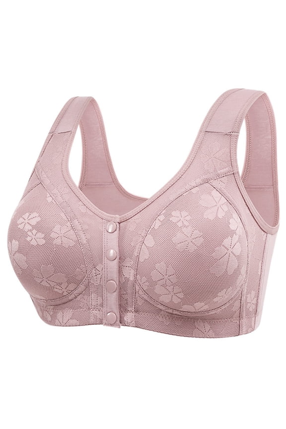 Women Lounge BraCasual Button Down Breathable Bralette top Comfortable Wirefree Soft Cup Everyday Wear 36 Grey