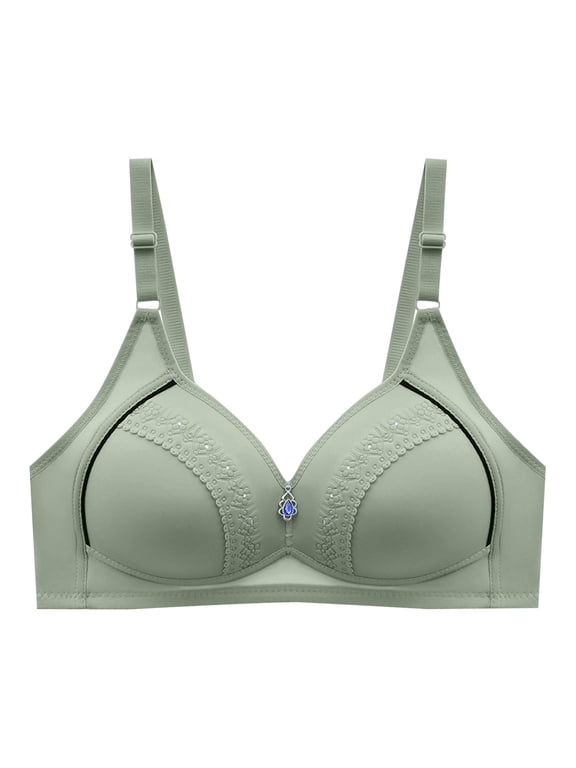 Women No Show Bra Women Fashion Casual Breathable Tube top Bra Underwear Wireless Comfort Support Adjustable 40 Mint Green