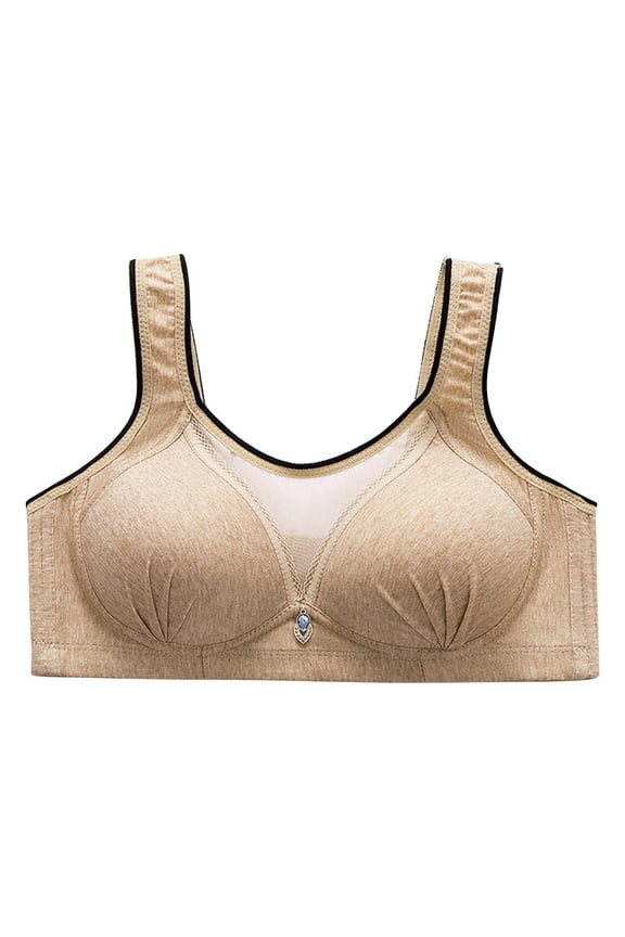 Women Nylon Spandex Bra Lace Underwire Bra with Back Closure Adjustable Straps for Support and Shaping 42 B