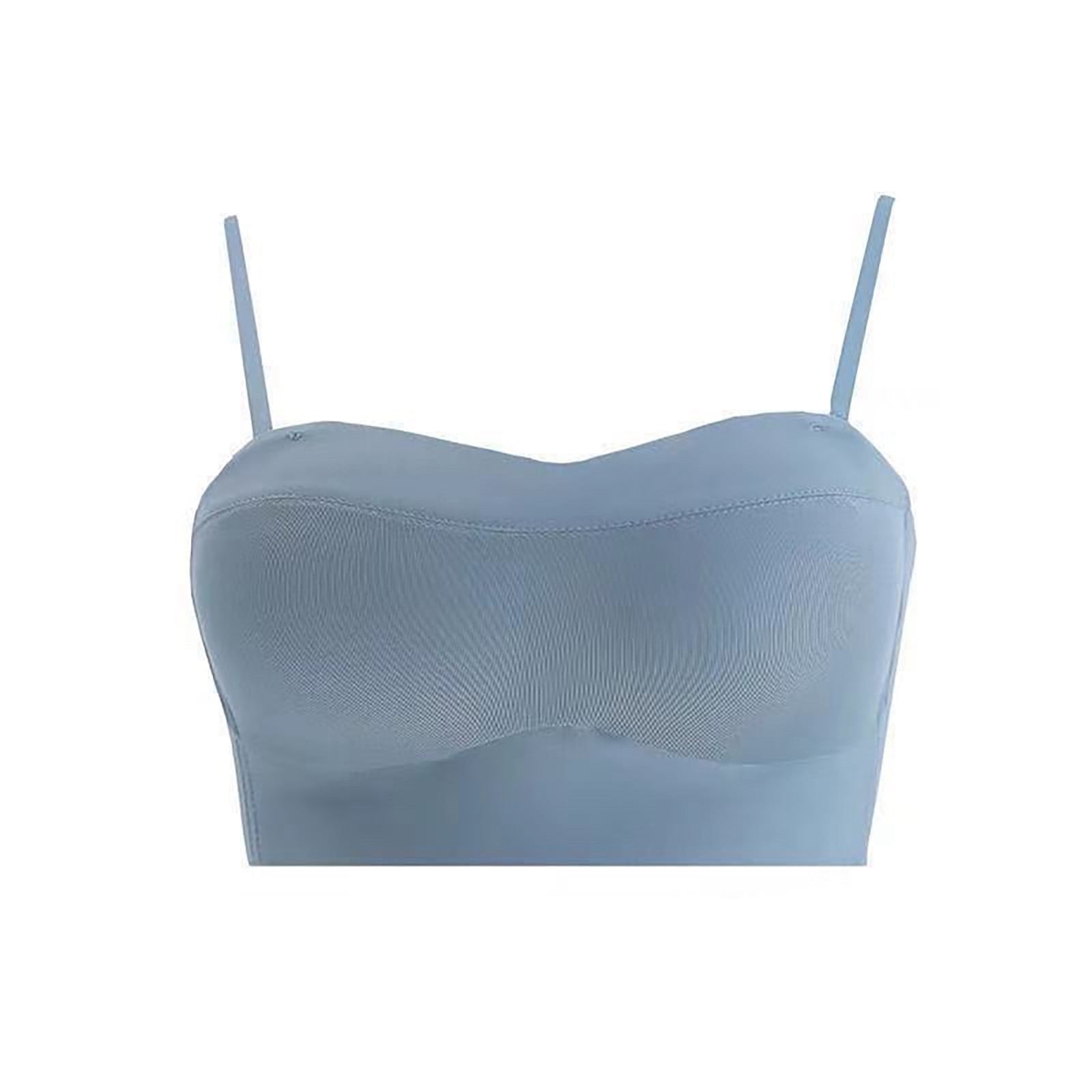AJGRHE Women Nylon Spandex Bra Strapless Bandeau Bra Full Coverage ...