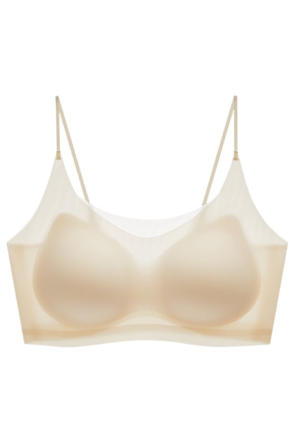 Women Simple Solid Bra Front Buckle Lace Trim Seamless Yoga Bra for Movement Sleep and Comfortable Support XL White