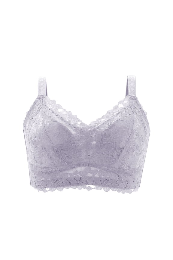 Women Solid Bra Smoothing Thin Bra with Minimizing Effect Underwire Support for All-Day Comfort and Shaping 40/90 Grey