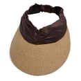 thumbnail image 1 of AJGRHE Women Straw Sun Visor Hat Wide Brim Summer UV Protection Beach Cap Foldable Packale Korean Style Coffee Free Size, 1 of 2