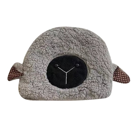 AJGRHE Women Winter Warm Windproof Ski Riding Hat Cute Cartoon Sheep Ear Cap For Girl Grey One Size