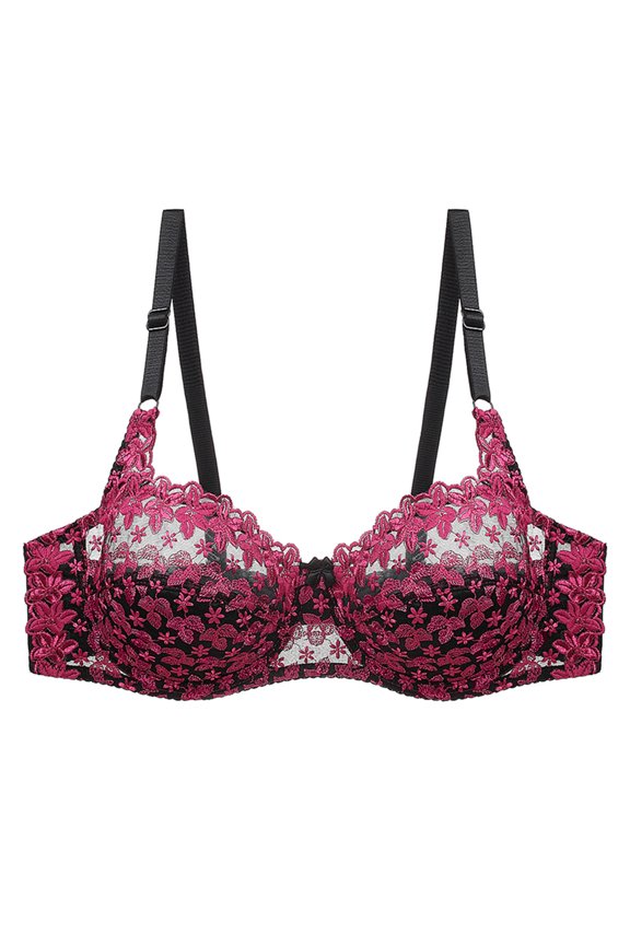 Women Wirefree Bra Full Coverage Support Bra for Women Comfortable Everyday Wear with Smooth Seamless Design 85 Hot Pink