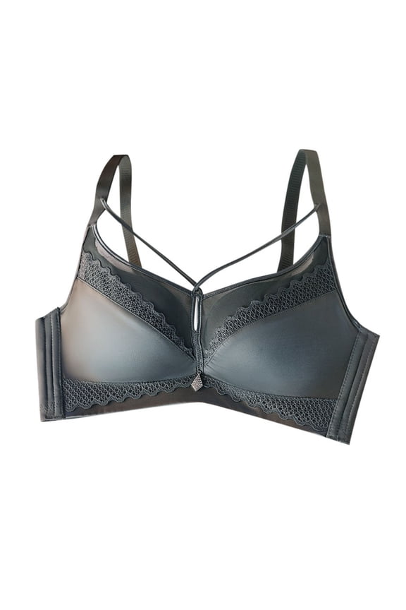 Women Wirefree BraWireless Satin Bra for Women Adjustable Lift Design Comfortable Support Everyday Wear Small Bust Enhancer 90C Green