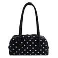 thumbnail image 1 of AJGRHE Women's Fashion Cute Polka Shoulder Handbag Tote Bowler Bag for Women, Casual Shoulder Handbag, Everyday Tote Bag Black3, 1 of 3