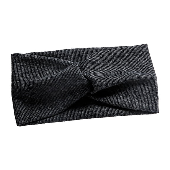 AJGRHE Women's Knitted Yoga Headband Sweatband Elastic Adjustable Comfortable Breathable Spandex Blend Hair Accessories Multifunctional Fitness Gym Running Workout Sports Activity Headwear Grey
