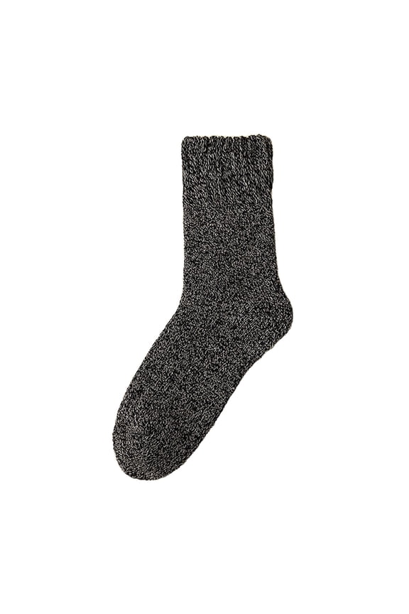 Women's Stockings ABS Stopper Wool Winter Socks With Inner Cloth Norwegian Unisex Grey One Size