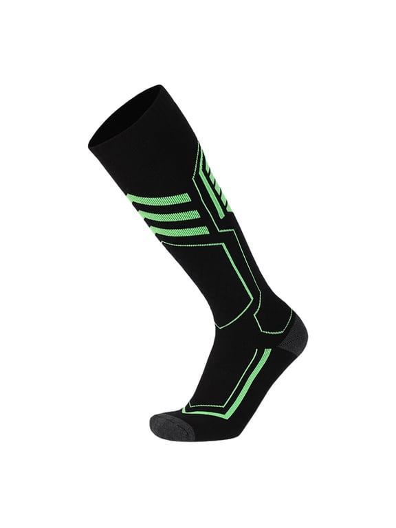 Women's Stockings Outdoor Skiing Stockings For Men And Women Long Tube Thick Sports Tight Socks Thermal Hiking Adult Pressure Black S