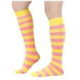 thumbnail image 1 of AJGRHE Women's Stockings Striped Calf Socks Performance Knee High Stockings Rose Gold One Size, 1 of 4