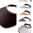 thumbnail image 1 of AJGRHE Women's Summer Sun UV Protection Visor Wide Brim Clip on Beach Pool Golf Cap Hat Black One Size, 1 of 4