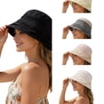 thumbnail image 1 of AJGRHE Womens Fashionable Slouchy Crinkle Patchwork Beret Hat Casual Wide Brim Sun Cap Womens Sun Hat Organic Cotton Japanese Design Soft UV Protection Black One Size, 1 of 4