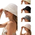 thumbnail image 1 of AJGRHE Womens Fashionable Slouchy Crinkle Patchwork Beret Hat Casual Wide Brim Sun Cap Womens Sun Hat Organic Cotton Japanese Design Soft UV Protection White One Size, 1 of 5