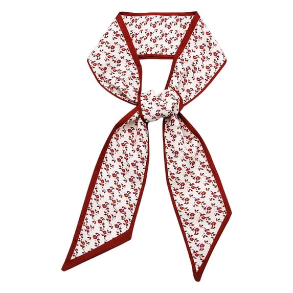 AJGRHE Womens Long Versatile Silk Scarf For Classic Elegant Neck Wrap Lightweight Fashion Daily Accessory Wine