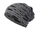 thumbnail image 1 of AJGRHE Womens Pullover Caps Ladies Knitted Hats Open Cotton Pile Caps Ear Guards Warm Caps Mens Grey One Size, 1 of 5