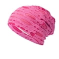 thumbnail image 1 of AJGRHE Womens Pullover Caps Ladies Knitted Hats Open Cotton Pile Caps Ear Guards Warm Caps Mens Hot Pink One Size, 1 of 5