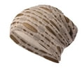 thumbnail image 1 of AJGRHE Womens Pullover Caps Ladies Knitted Hats Open Cotton Pile Caps Ear Guards Warm Caps Mens Khaki One Size, 1 of 6