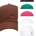 thumbnail image 1 of AJGRHE Youth And Adult Side Embroidered Baseball Cap Classic Visor Hat For Outdoor Sports Activities Brown One Size, 1 of 4
