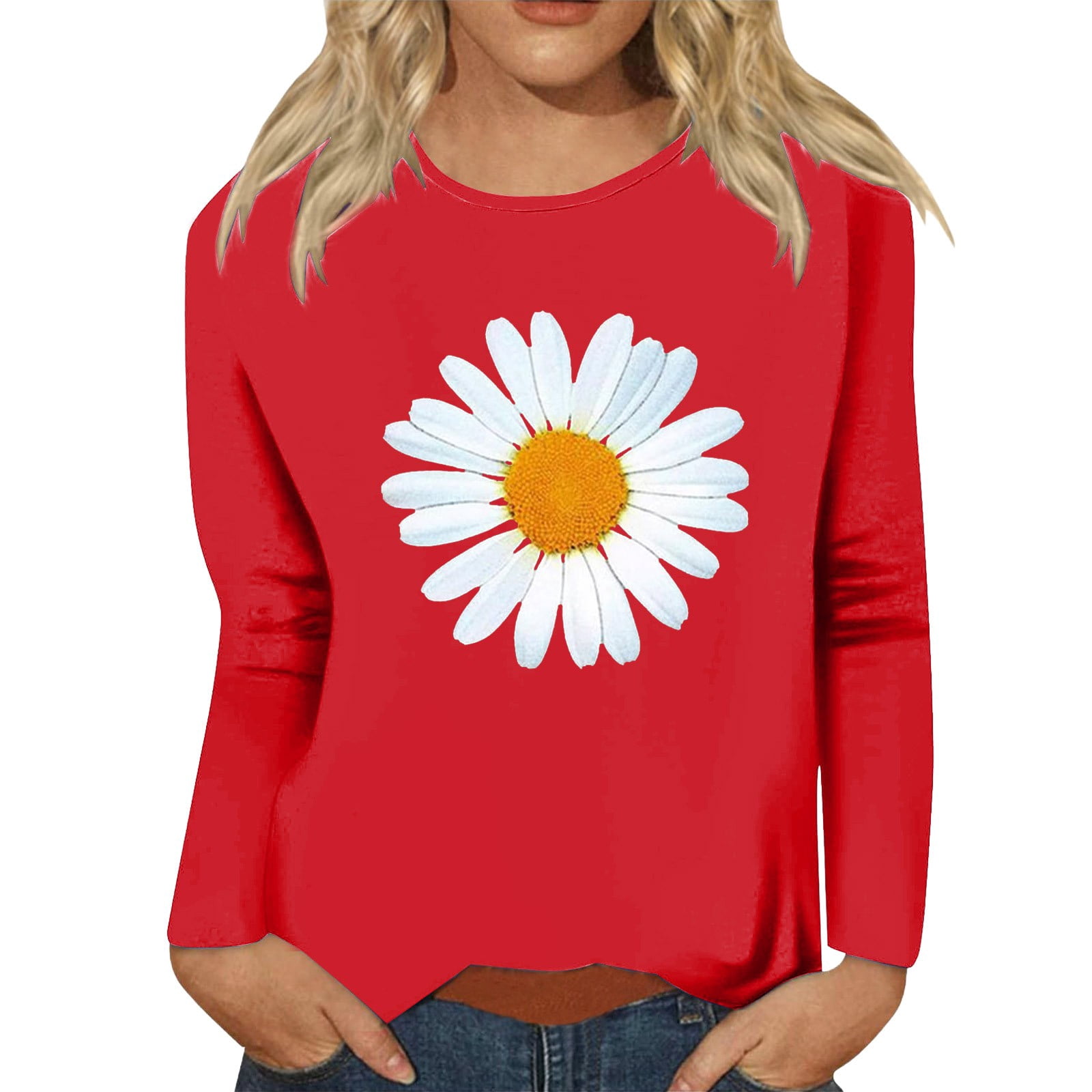 AJHSAKLt Blouses for Women Dressy Casual Fashionable And Simple Spring ...