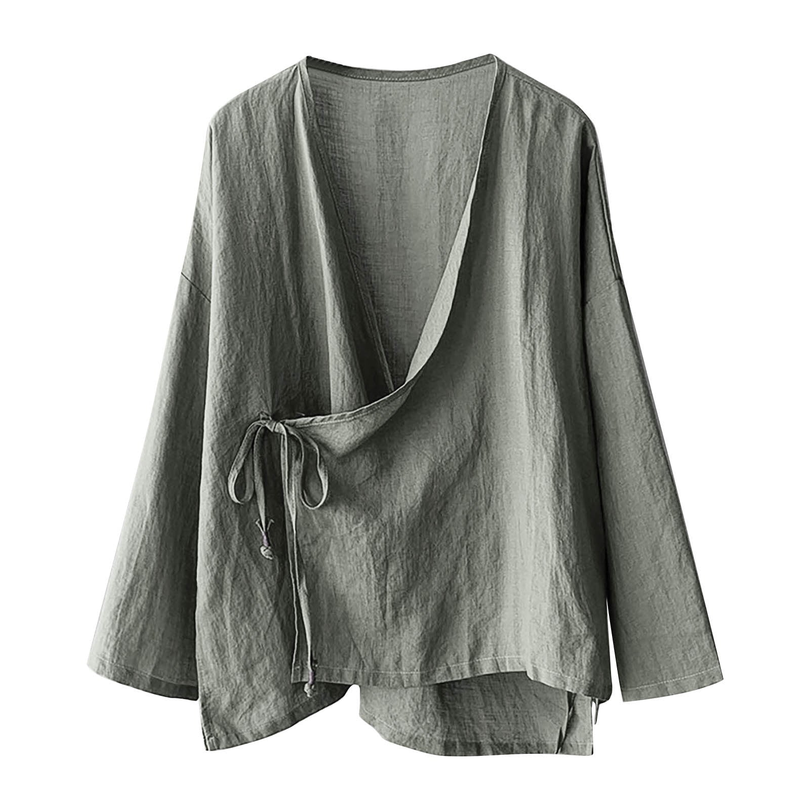 トップス Linen border long sleeves D8C3E7A6-FE05-4566-9970-