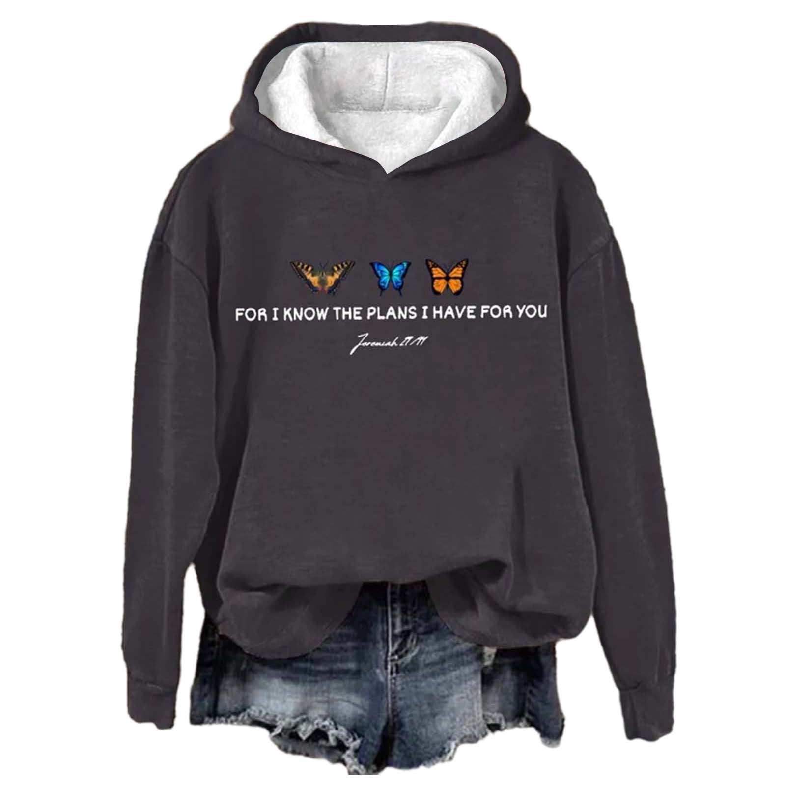 GETADME New Grey Hoodie for Women's Fashion Casual Loose and Versatile V-neck Top