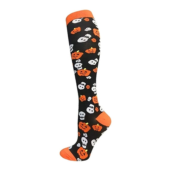 AJHSAKLt Compression Socks for Women Women's Halloween Funny Sports Muscle Leg Guards Men's And Holiday Pressure Socks for Men Multicolor
