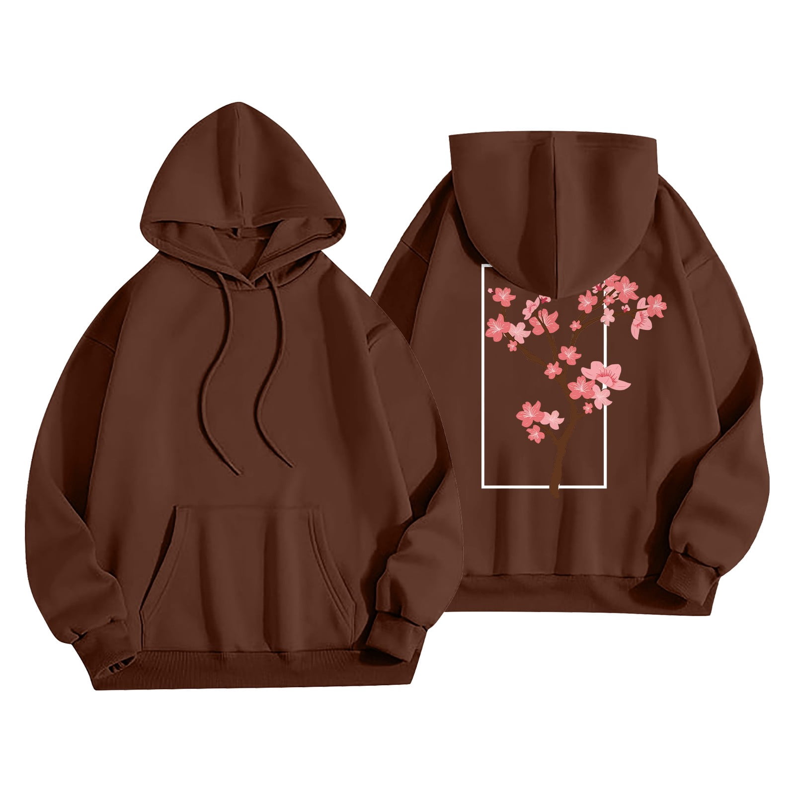 Graphic Print Pullover Hoodie