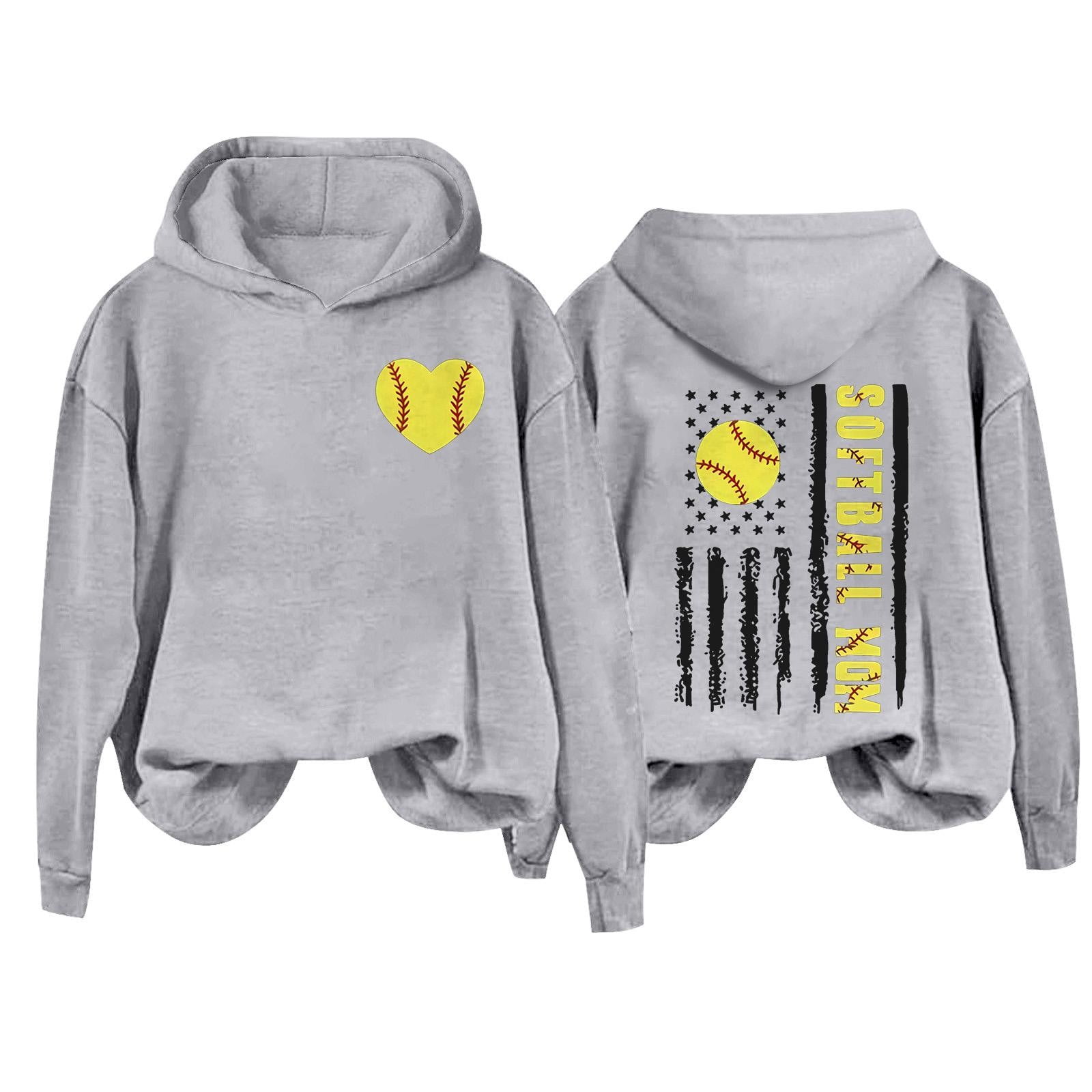 Baseball Pattern Print Women Hoodie Dress main image 1