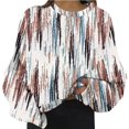 thumbnail image 1 of AJHSAKLt Sweatshirt for Women Graphic Crewneck Tops Loose Fitting Pullover Printed Long Sleeved Versatile Casual Sweater Essentials Hoodie White, 1 of 8