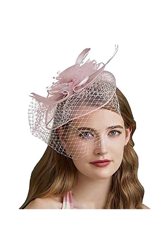 Tea Party Hats for Women Fascinators Womens Pillbox Flower Hat Cocktail Ball Wedding Church Hats for Women Pink1