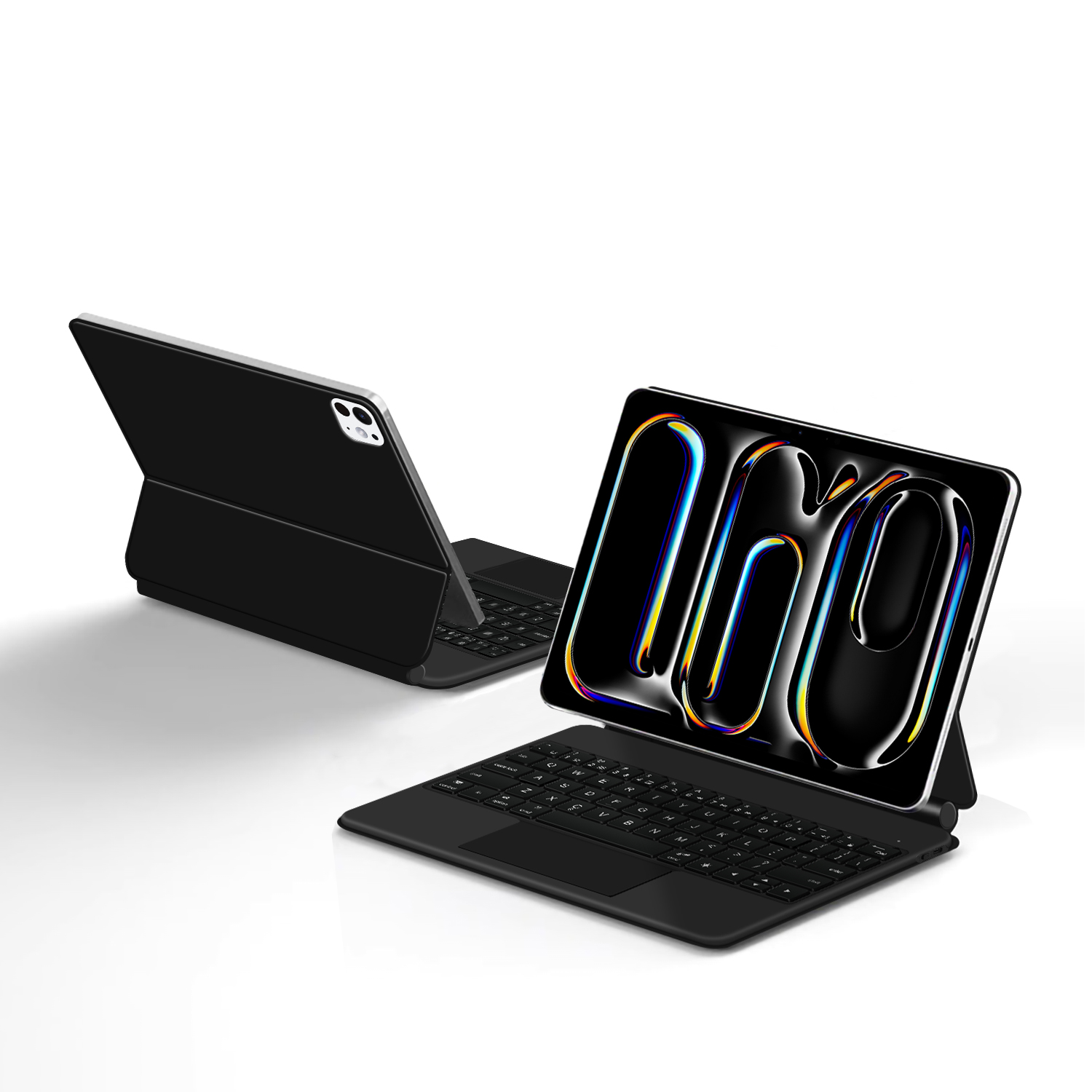 AJIUYU Magic Keyboard for iPad Pro 13 Inch M4 2024, Backlit