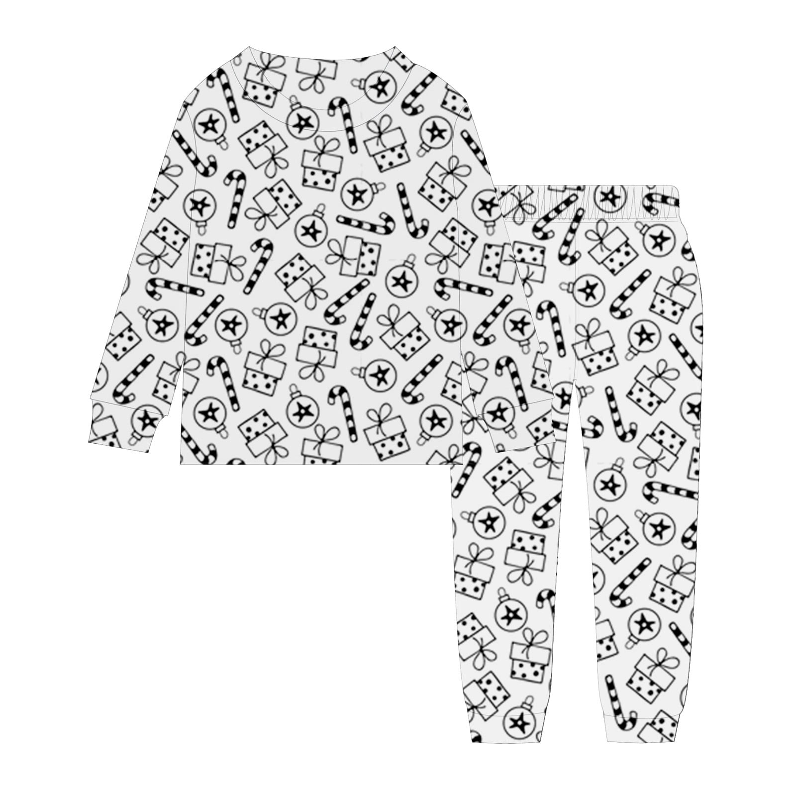 Hienoo Kids DIY Hand Painted Homewear Set Dinosaur Coloring Pajama Sets For Boy And Girl