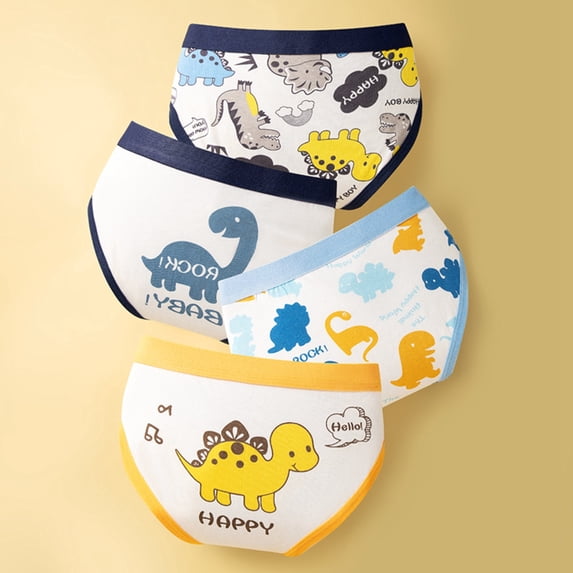 AJIWYH 5t Underwear Boys,Kids Toddler Baby Boys Underwear Cute Cartoon Briefs Shorts Pants Cotton Comfortable Underwear Trunks 4PCS Light Blue,6-7 Years