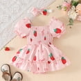 thumbnail image 1 of AJIWYH Baby Girl Summer Clothes Outfits Floral Short Sleeve Romper Dress Cute Outfit Red,6-9 Months, 1 of 6
